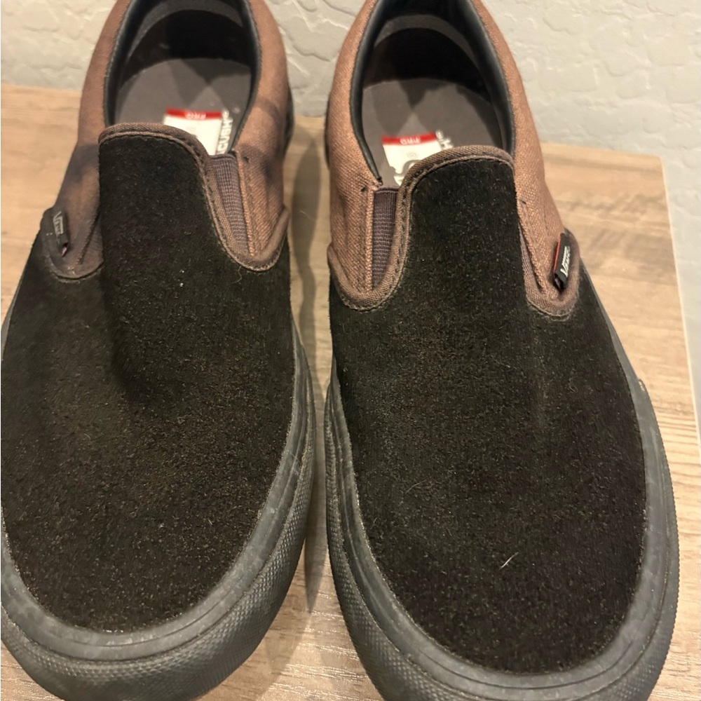 Vans Men's Black and Brown Loafers